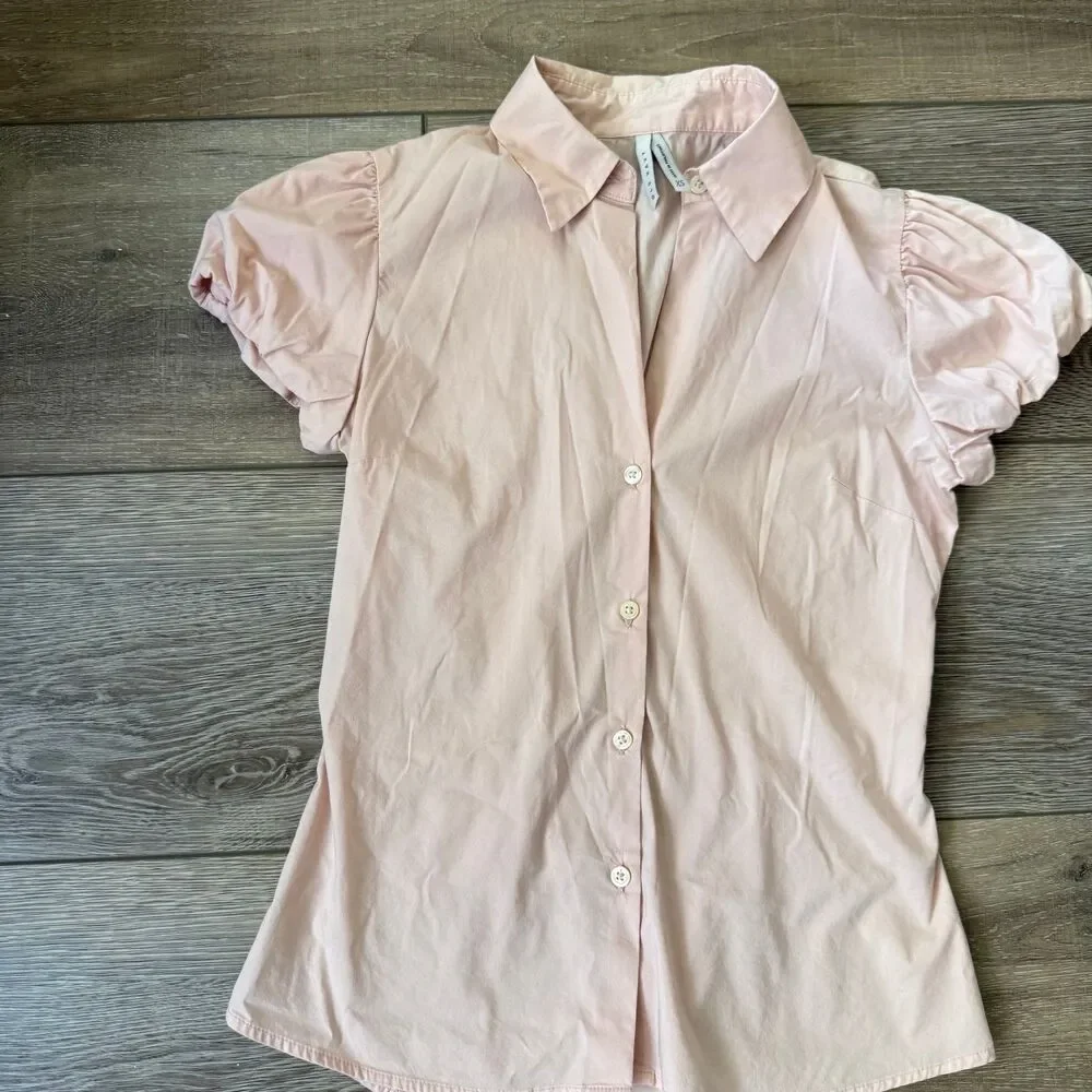Old Navy Light Pink Puff Sleeve Blouse